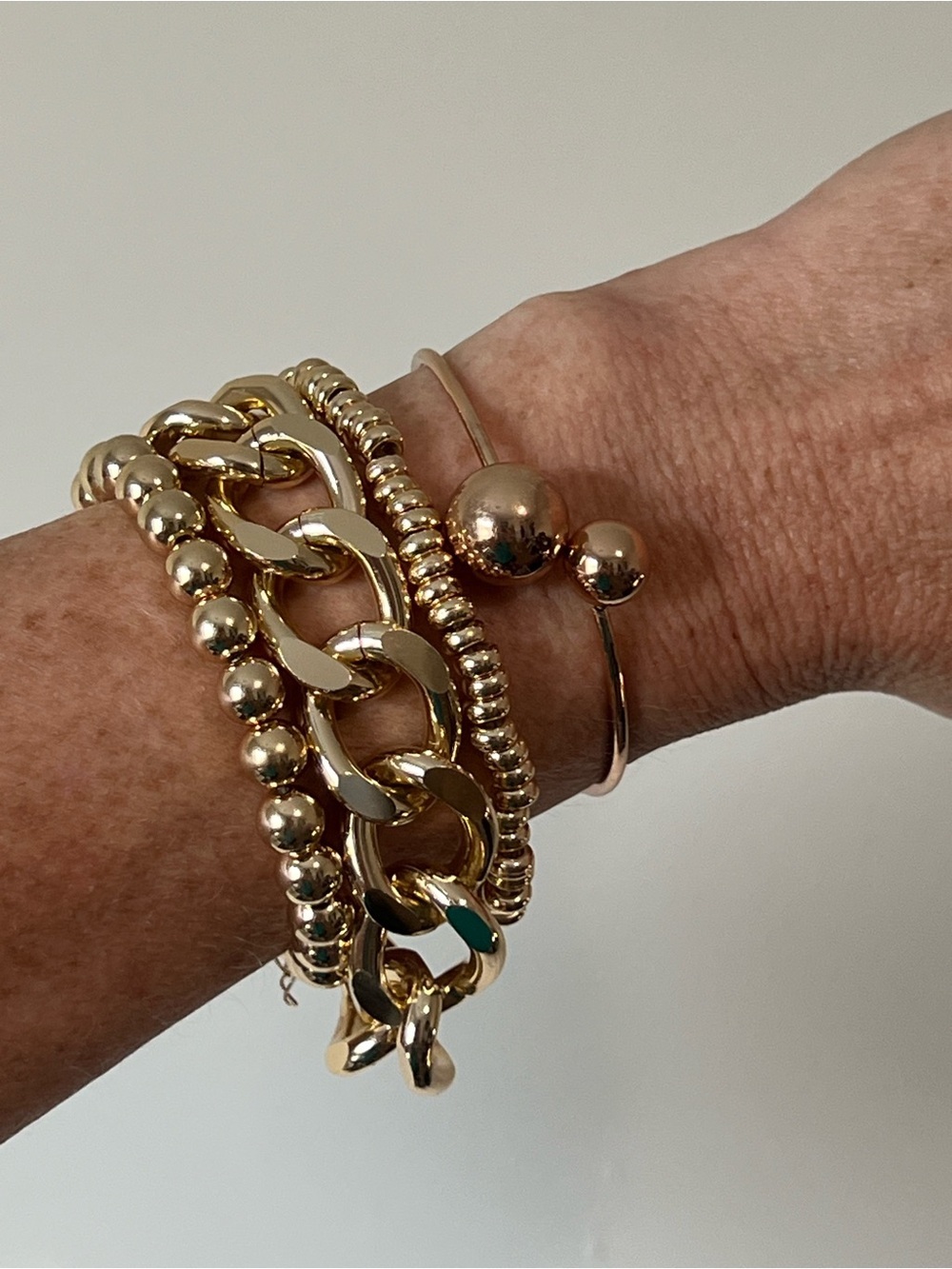Gold-tone Layered Bracelet Set